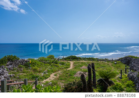 Gushikawa Castle Ruins, the southernmost castle ruins on the main island of Okinawa, taken in April 2022 88878108