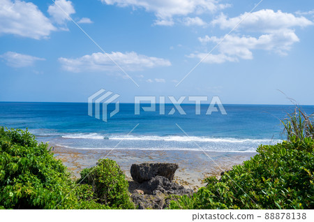 Gushikawa Castle Ruins, the southernmost castle ruins on the main island of Okinawa, taken in April 2022 88878138