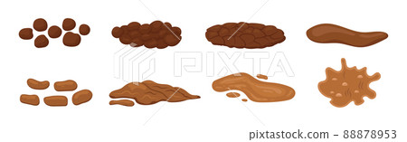 Poop excrement for bristol scale chart illustration. 88878953