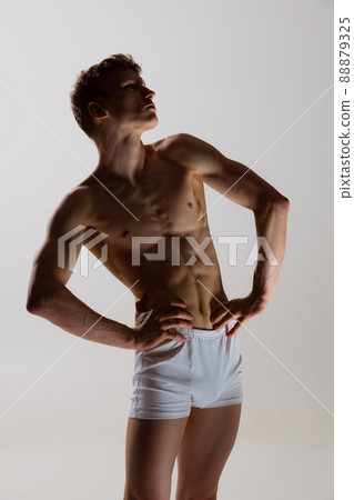 Young male underwear model Stock Photo