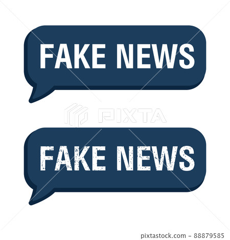 Fake news. Fake news sign speech bubble. Vector rubber stamp 88879585
