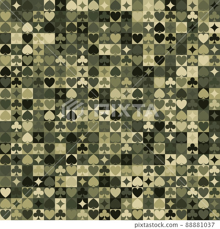 Vector playing cards suits seamless patterns. Backgrounds card suits 88881037