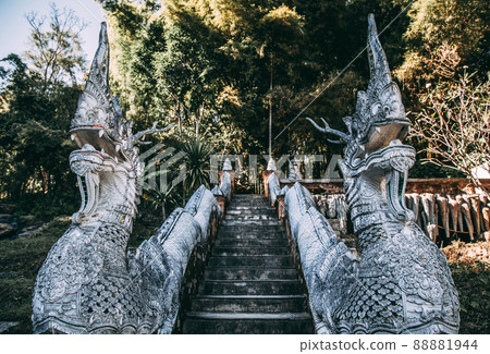 Wat Pha Lat or Wat Palad, old temple in jungle, Chiang Mai, Thailand 88881944