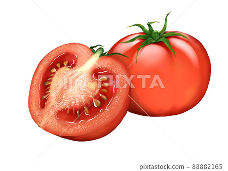 番茄橫切面整個蔬菜 88882165