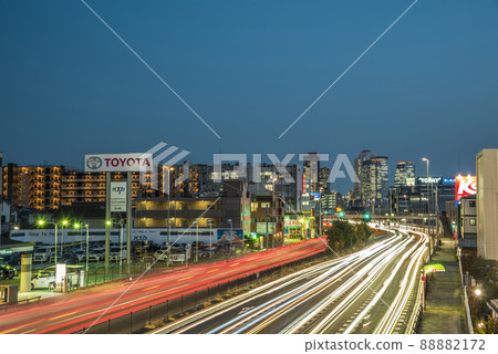 《Aichi Prefecture》 Nagoya Cityscape, Nishi-ku National Highway No. 22 Night View 《Aichi Prefecture》 Nagoya Cityscape, Nishi-ku National Highway No. 22 Night View 88882172