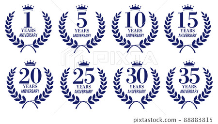 月桂樹，月桂樹花圈，週年紀念，藍色會徽套裝 88883815