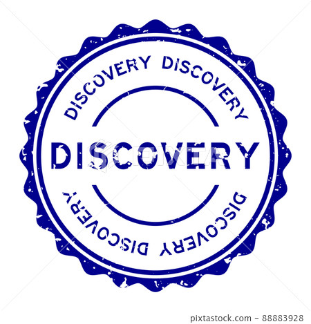 Grunge blue discovery word round rubber seal stamp on white background Grunge blue discovery word round rubber seal stamp on white background 88883928