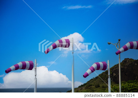 Windsock placed along the coast 88885114