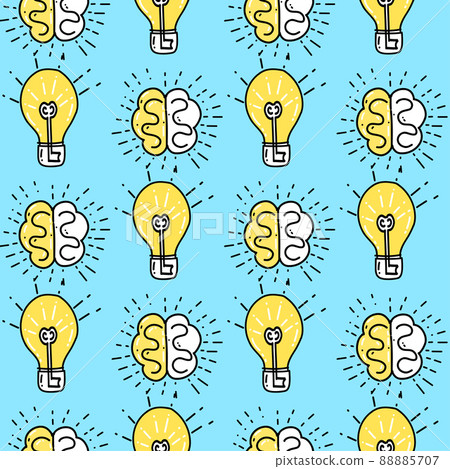 Seamless pattern with an illustration of a lamp 88885707