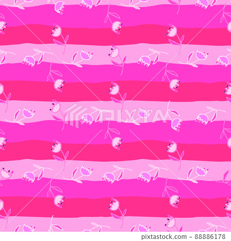 Hand drawn flower seamless pattern. Unusual floral wallpaper. 88886178