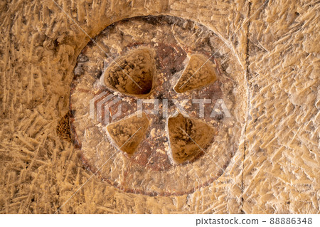 View of the ruined buildings in the ancient Nabataean city of Avdat, now a national Park, in the Negev Desert View of the ruined buildings in the ancient Nabataean city of Avdat, now a national Park, in the Negev Desert 88886348