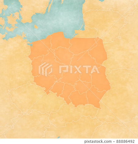 Map of Poland - All Voivodeships 88886492