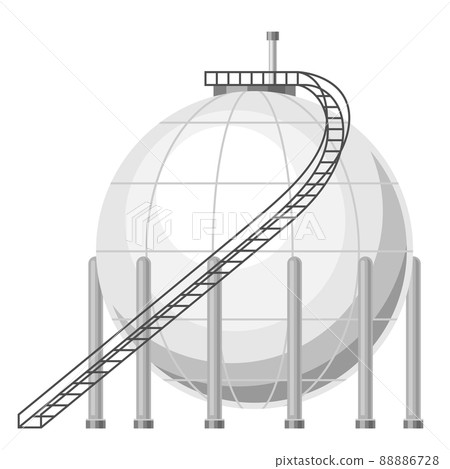 Illustration of natural gas storage facility. Industrial and business image. 88886728
