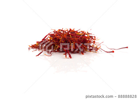 Dried saffron spice isolated 88888828