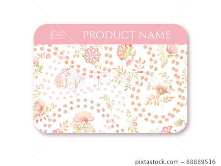 Cute fantasy flowers with cat paw prints. Animal and floral motif. 88889516