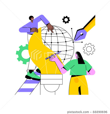 Industrial design abstract concept vector illustration. Product usability design, ergonomics development, concept, function and appearance engineering, improve mass production abstract metaphor. 88890696