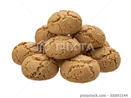 Italian amaretti, almond cookies isolated 88891544