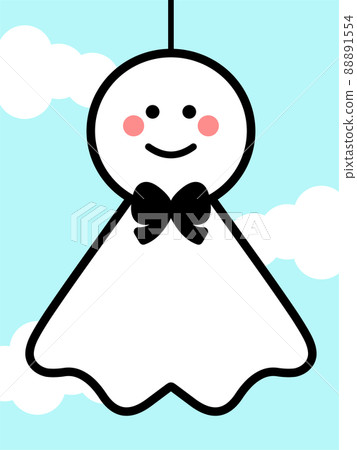 Illustration material of the sky and the teru teru bozu on the rainy season Illustration material of the sky and the teru teru bozu on the rainy season 88891554