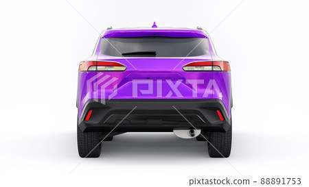 Compact SUV with a hybrid engine and four-wheel drive for the city and suburban areas on a white isolated background. 3d illustration Compact SUV with a hybrid engine and four-wheel drive for the city and suburban areas on a white isolated background. 3d illustration 88891753
