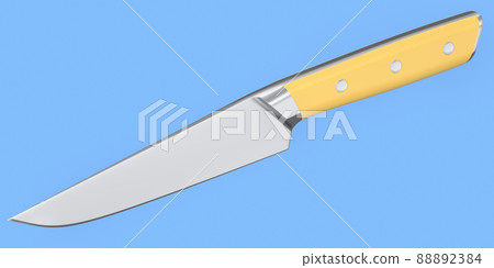 Chef's kitchen knife with a wooden handle isolated on white background. Chef's kitchen knife with a wooden handle isolated on white background. 88892384