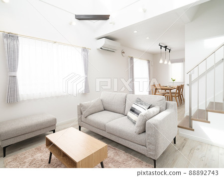 Sophisticated designer house living room 88892743