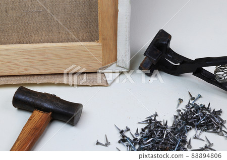 帆布裝飾、稅收、錘子和帆布 88894806