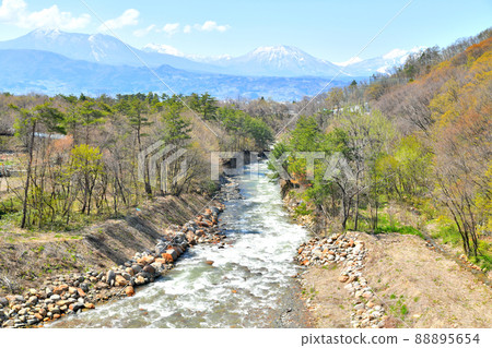 Fudoiwabashi / Looking downstream from Matsukawa (Takayama Village, Nagano Prefecture) [2022.4] 88895654