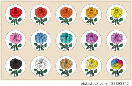 七彩玫瑰花套裝 15 色 七彩玫瑰花套裝 15 色 88895842