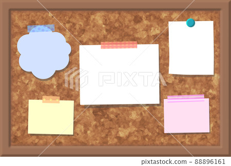Photo and colorful memo cork board background Photo and colorful memo cork board background 88896161