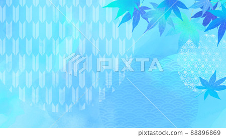 Transparent summer Japanese-style material 88896869
