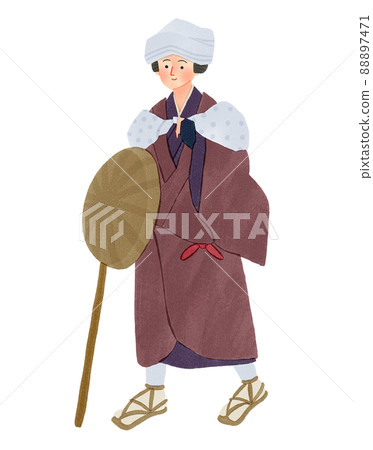 老旅行者手繪插畫 老旅行者手繪插畫 88897471