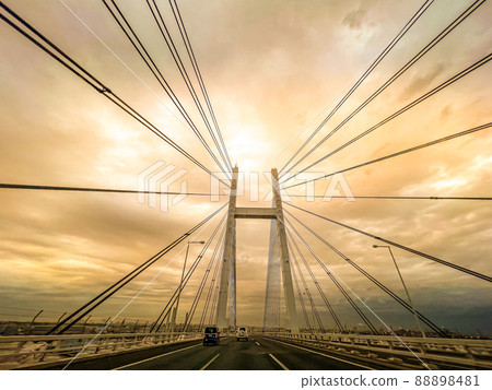 Early spring light and the Bay Bridge Early spring light and the Bay Bridge 88898481