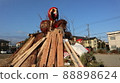 Dondoyaki daruma New Year fire ritual Japan 88898624