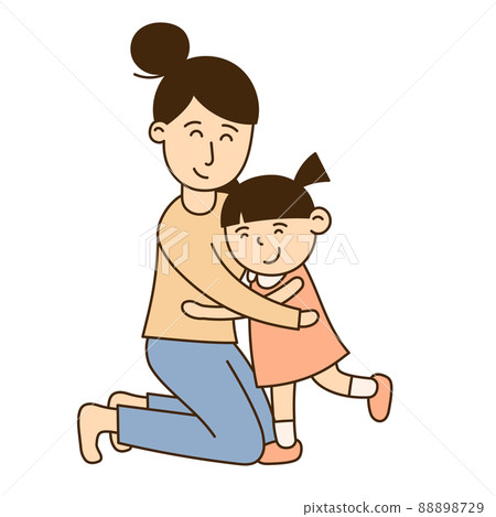 Hug. Hand Drawn Kid and Family doodle icon Hug. Hand Drawn Kid and Family doodle icon 88898729
