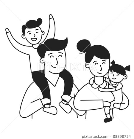 Family. Hand Drawn Kid and Family doodle icon Family. Hand Drawn Kid and Family doodle icon 88898734