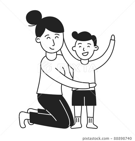 Dressing up. Hand Drawn Kid and Family doodle icon Dressing up. Hand Drawn Kid and Family doodle icon 88898740