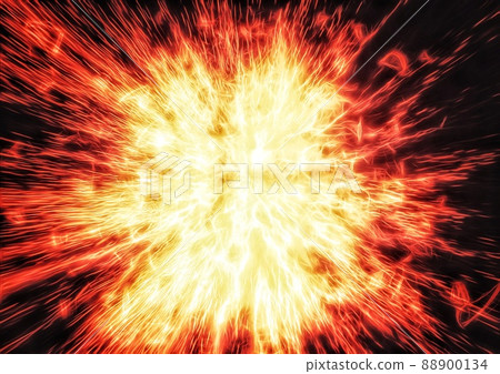 Illustration of exploding flame Illustration of exploding flame 88900134
