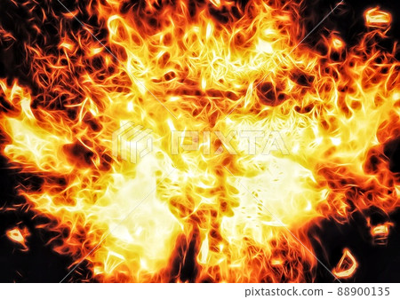 Illustration of exploding flame Illustration of exploding flame 88900135