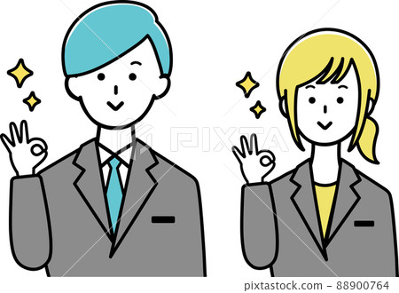 OK pose business suit men and women OK pose business suit men and women 88900764