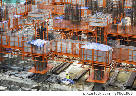 Construction site with worker Building Industrial  88901966