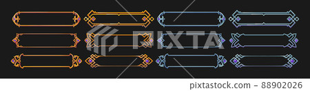 Fantasy gold and silver frames for rpg game Fantasy gold and silver frames for rpg game 88902026