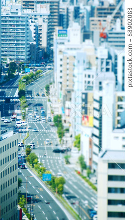 Diorama style around Tennoji 88902083