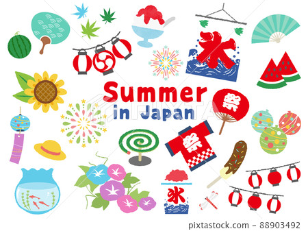 Japanese summer illustration Japanese summer illustration 88903492