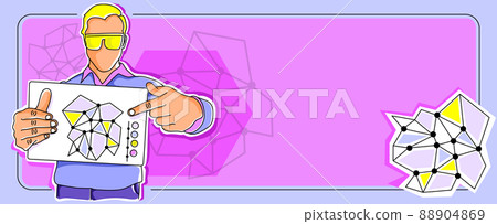 Businessman holding paper pointing at chart displaying successful project progress achieving goals. Man carrying poster showing creative strategy plans. Businessman holding paper pointing at chart displaying successful project progress achieving goals. Man carrying poster showing creative strategy plans. 88904869