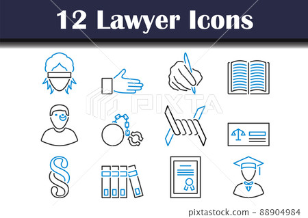 Lawyer Icon Set 88904984