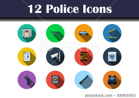 Police Icon Set 88905003