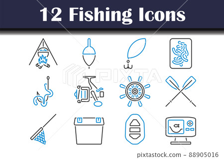 Fishing Icon Set Fishing Icon Set 88905016