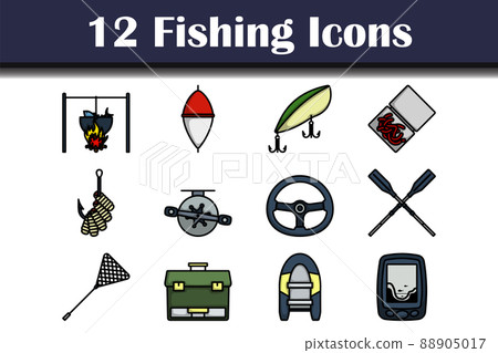 Fishing Icon Set 88905017