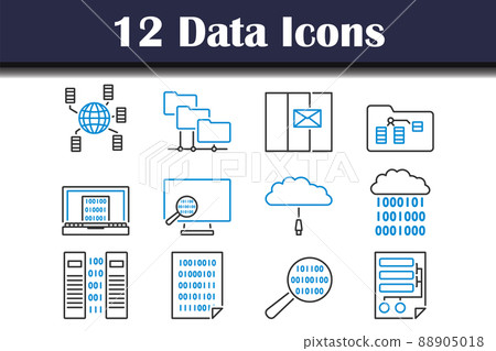 Data Icon Set Data Icon Set 88905018