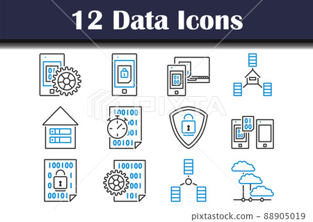 Data Icon Set Data Icon Set 88905019
